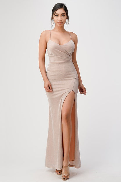 Sparking Knit Evening Gown