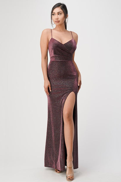 Sparking Knit Evening Gown