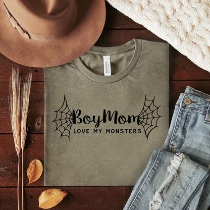 Boy Mom Halloween Short Sleeve Graphic Tee