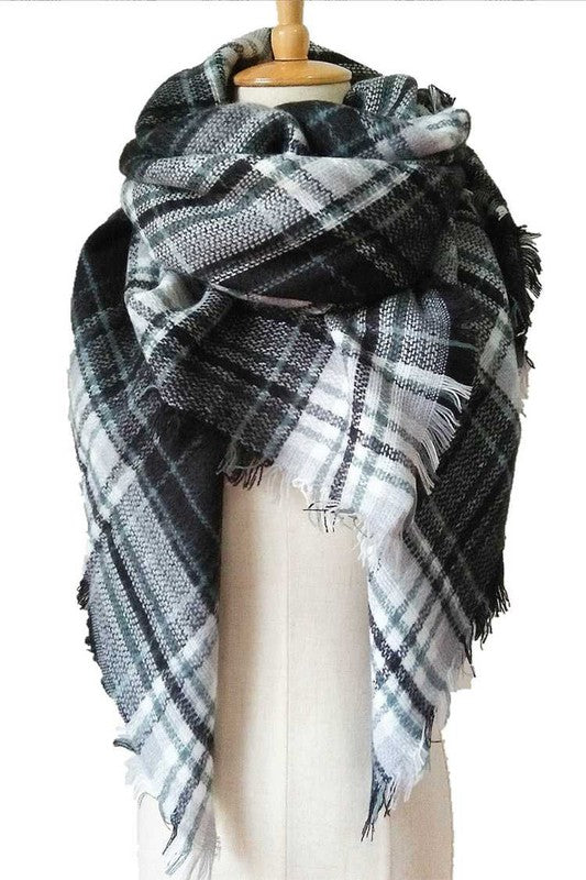 Timeless Plaid Blanket Scarf