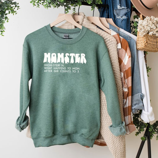 Halloween Momster Definition Graphic Sweatshirt