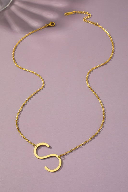 Large Initial Necklace