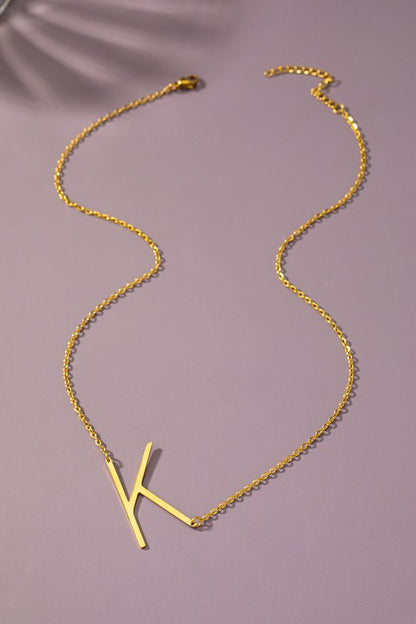 Large Initial Necklace