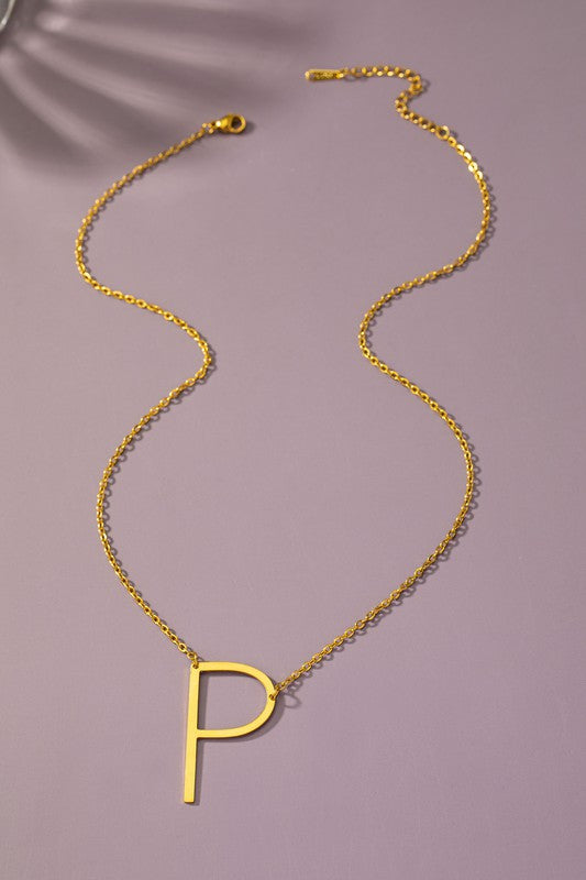 Large Initial Necklace