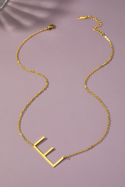 Large Initial Necklace