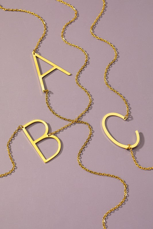 Large Initial Necklace