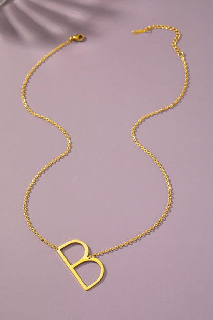 Large Initial Necklace