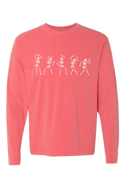 Dancing Skeletons Comfort Colors Long Sleeve PLUS