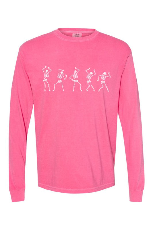 Dancing Skeletons Comfort Colors Long Sleeve PLUS