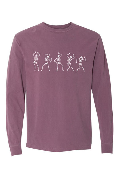 Dancing Skeletons Comfort Colors Long Sleeve PLUS