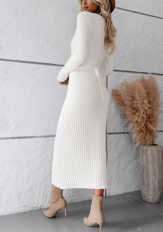 Ribbed Sweater Dress