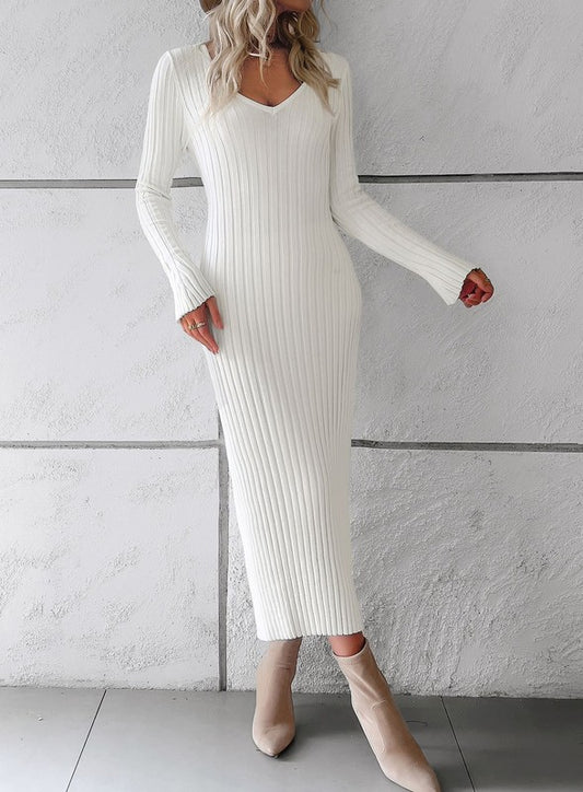 Ribbed Sweater Dress