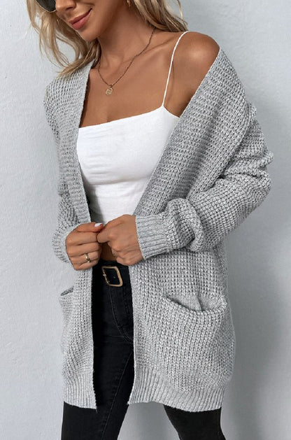 Waffle Sweater Cardigan