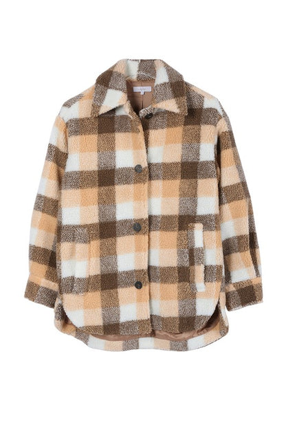 Plaid Sherpa Jacket