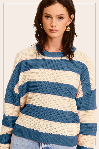 Striped Loose Fit Sweater