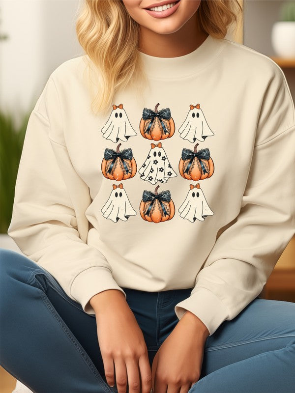 Halloween Ghost Coquette Graphic Sweatshirt