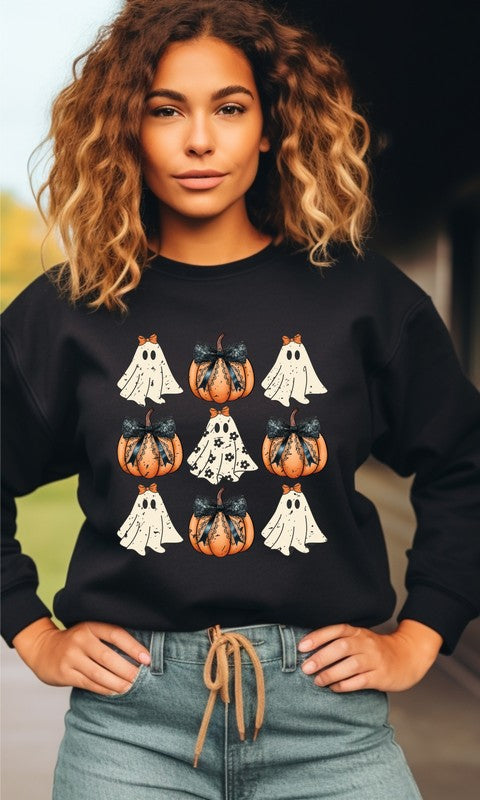 Halloween Ghost Coquette Graphic Sweatshirt