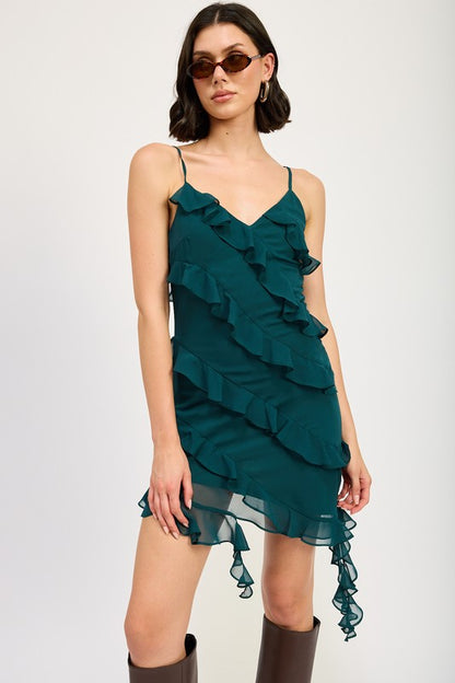 Ruffle Mini Dress