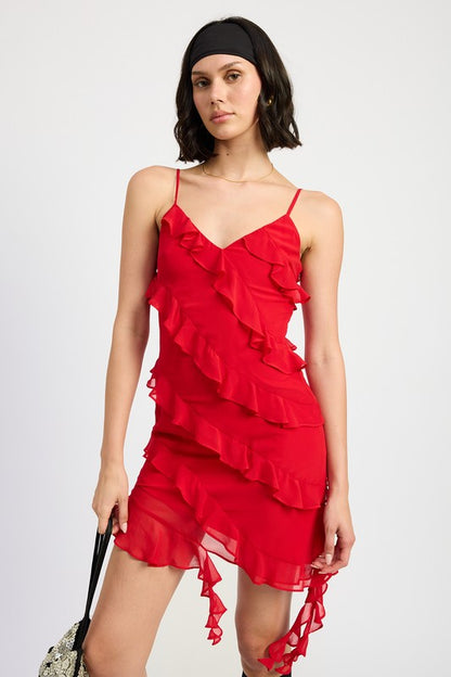 Ruffle Mini Dress