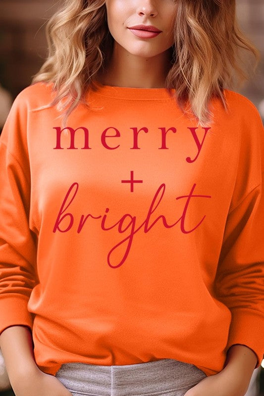 Merry + Bright Graphic Fleece Sweatshirts