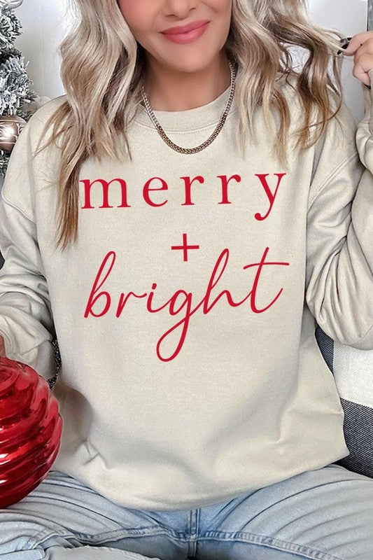 Merry + Bright Graphic Fleece Sweatshirts