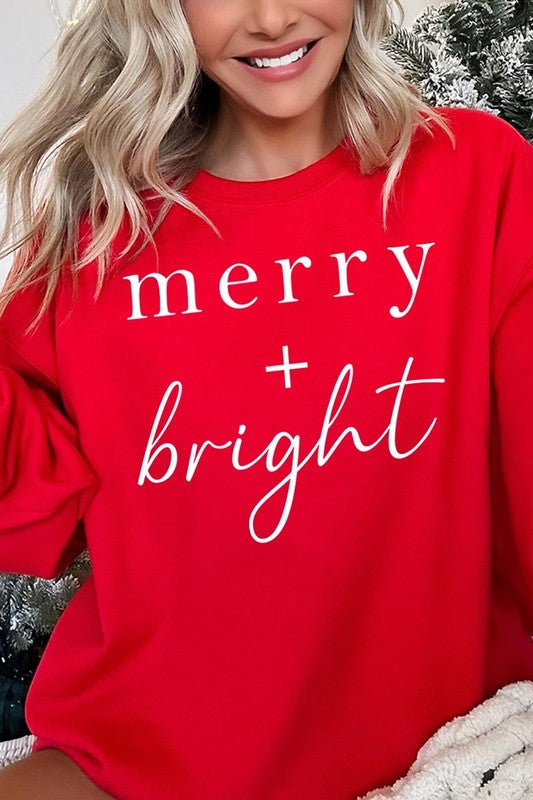 Merry + Bright Graphic Fleece Sweatshirts