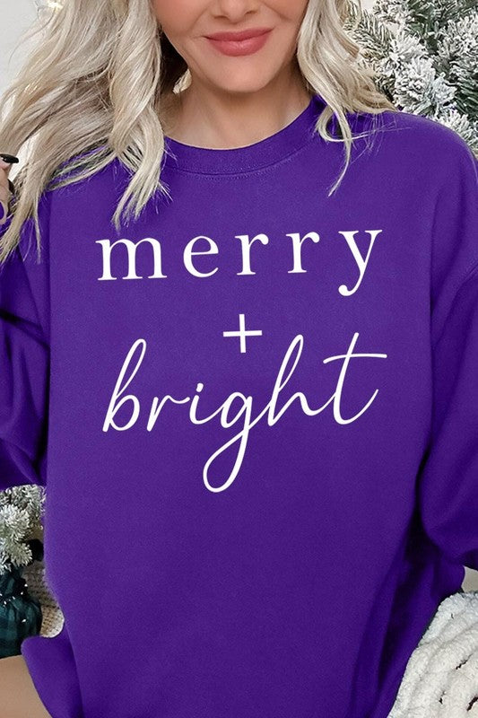 Merry + Bright Graphic Fleece Sweatshirts