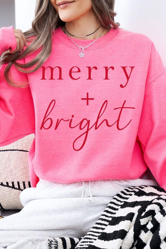 Merry + Bright Graphic Fleece Sweatshirts