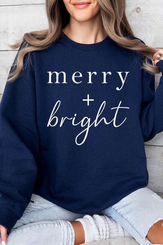 Merry + Bright Graphic Fleece Sweatshirts