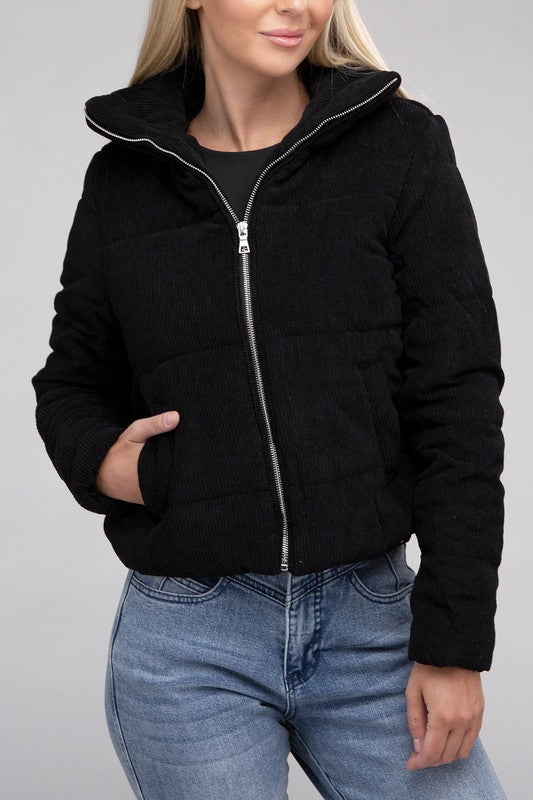 Cozy Cord Zip-Up Jacket