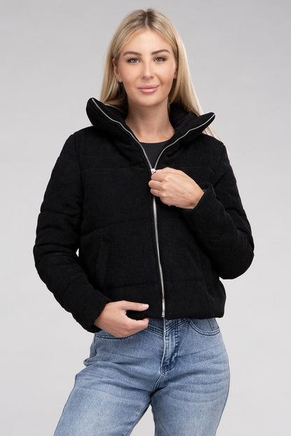 Cozy Cord Zip-Up Jacket