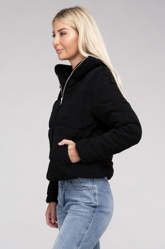 Cozy Cord Zip-Up Jacket