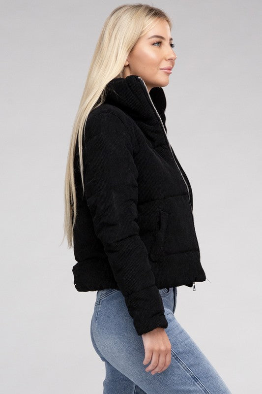 Cozy Cord Zip-Up Jacket